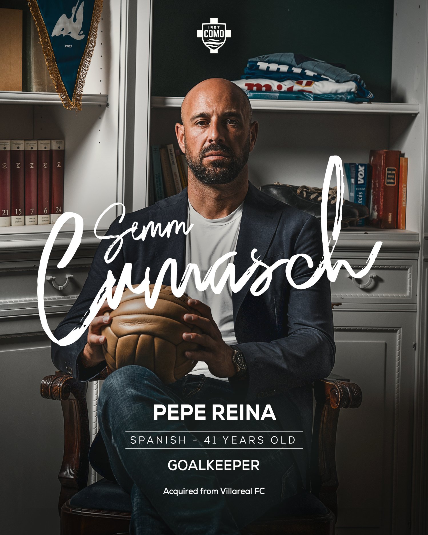 Como1907 on X: "Como 1907 is pleased to announce the signing of Pepe Reina until June 2025. An experienced goalkeeper, Reina has defended the goals of Barcelona, Villareal, Liverpool, Napoli, Bayern Munich,