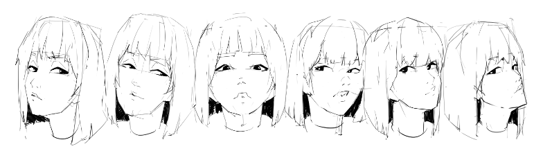 head angles study, gotta love making heads turn