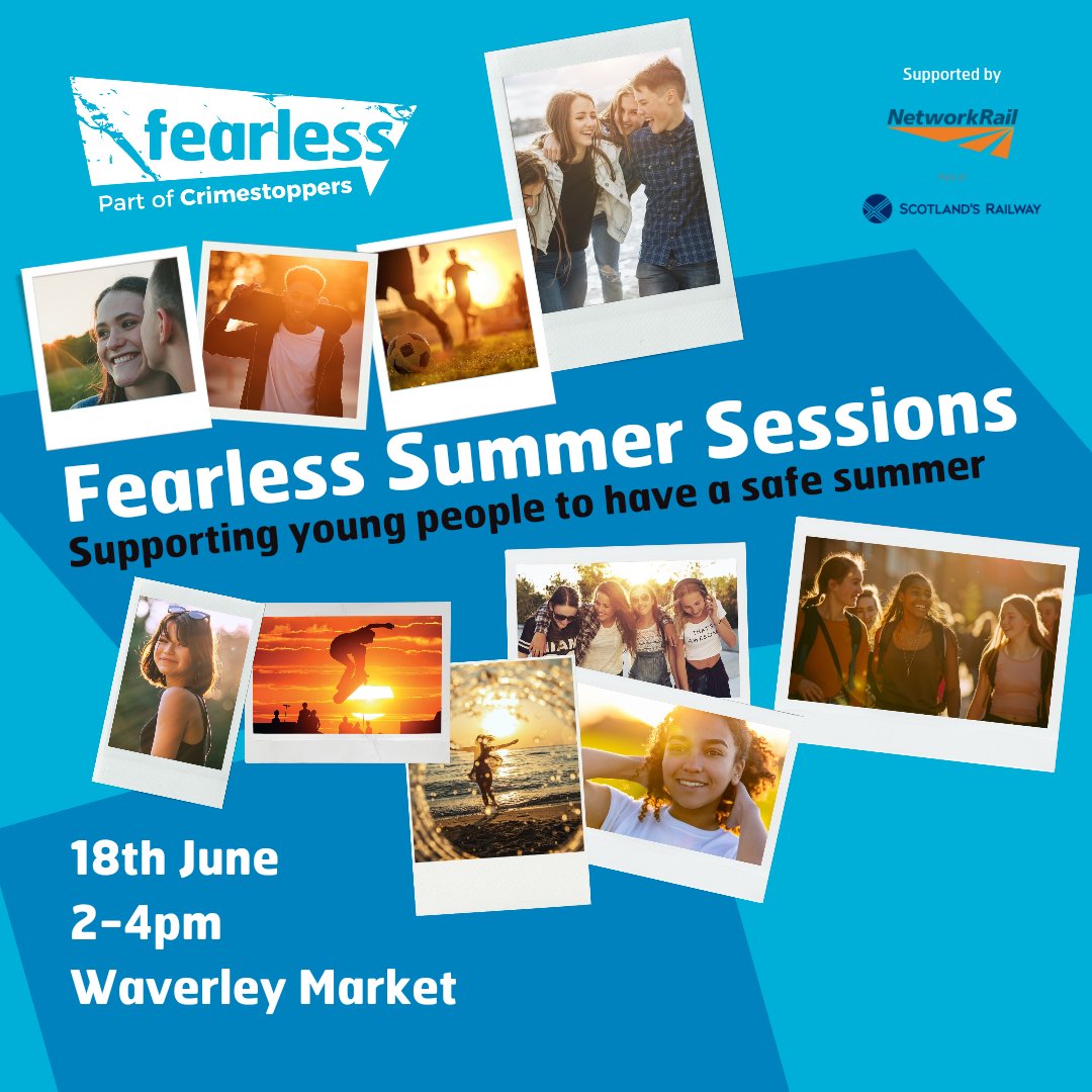 We're at <a href="/WaverleyMarket/">Waverley Market</a> in Edinburgh today with partners including <a href="/NetworkRailSCOT/">Network Rail Scotland</a> &amp; <a href="/fire_scot/">Scottish Fire and Rescue Service</a> sharing important information to help you stay safe this summer

2-4pm
Hopefully on the rooftop space if the rain stays away, otherwise on level 1! 😎🤞