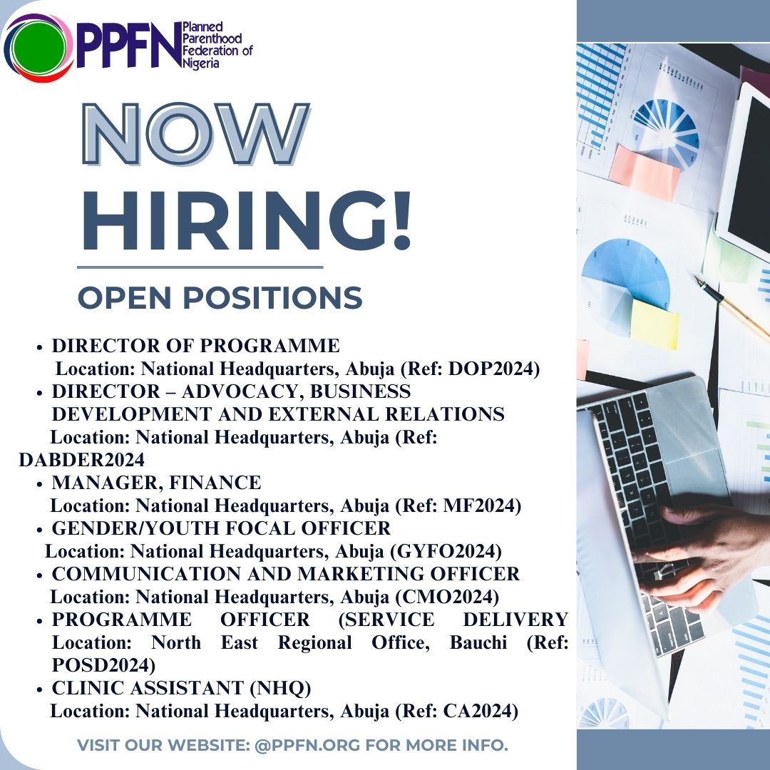 We're Hiring!

Exciting Job opportunities are now available at our National Headquarters in Abuja and North East Regional Office in Bauchi. Join our dynamic team in the following roles: