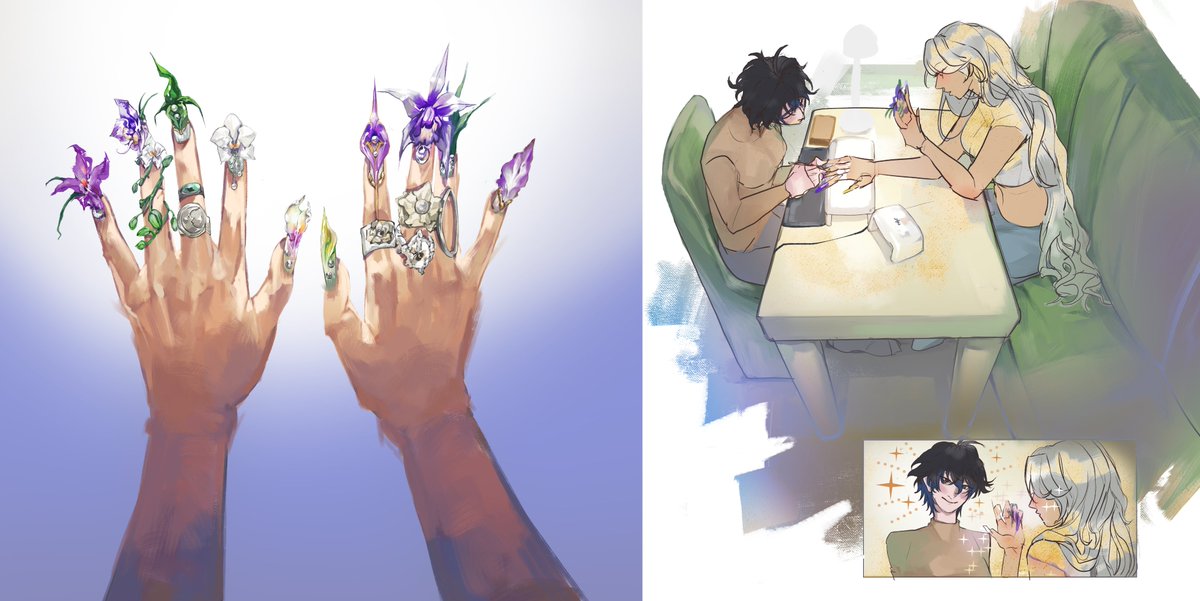 NoirDepla's tweet image. 1/166
Nail design for Wiku #oc #mydesign #artidn