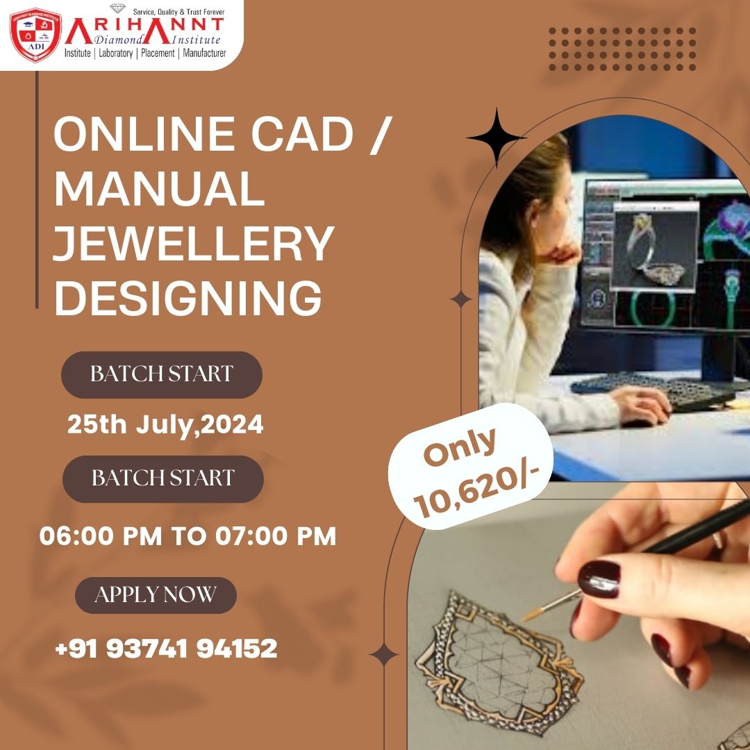 arihantdiamondi's tweet image. Online CAD / Manual Jewellery Designing Course
Starting Batch on 25th July 2024
Get Enroll Now!!!
For More Information Call Us👇
9374194152
.
.
#jewellery #jewellerydesign #designmanual #DiamondInstitute #manualjewellerydesigner #onlinecourse #vacationbatch
#onlineclass