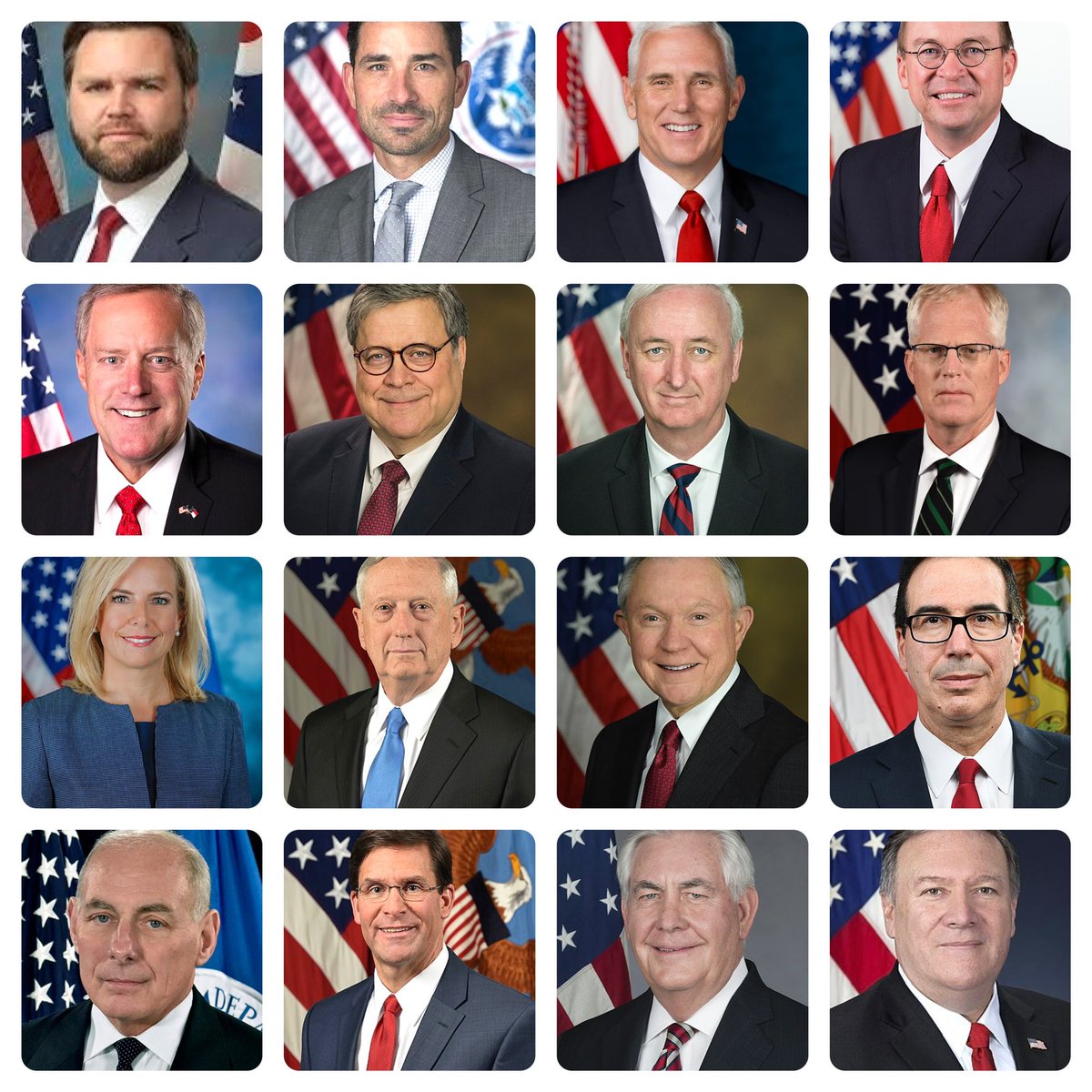 RonFilipkowski's tweet photo. Apparently, there were no black or latino people ever qualified to serve as one of Trump’s lawyers, running mates, campaign managers, Chiefs of Staff, AGs, or Secretaries of Defense, State, Treasury, or Homeland Security, but they should vote for him because he’s a felon. https://t.co/Yk6x7yEXzc