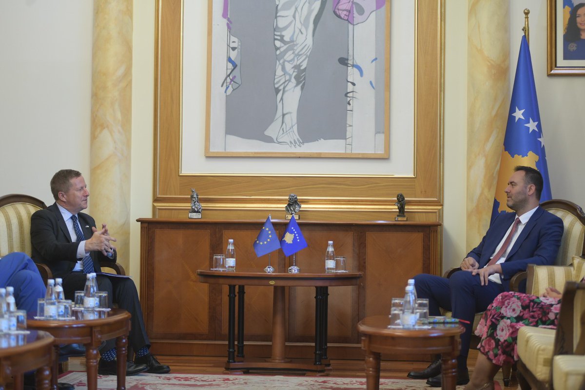 EU Ambassador in Kosovo (@euambks) on Twitter photo Today, I had a farewell meeting with Speaker <a href="/KonjufcaGlauk/">Glauk Konjufca</a>. I thanked him for our collaboration over the past years and reiterated the importance of adopting laws that align with European standards, as this will help 🇽🇰#Kosovo advance on its EU path. Today, I had a farewell meeting with Speaker <a href="/KonjufcaGlauk/">Glauk Konjufca</a>. I thanked him for our collaboration over the past years and reiterated the importance of adopting laws that align with European standards, as this will help 🇽🇰#Kosovo advance on its EU path.