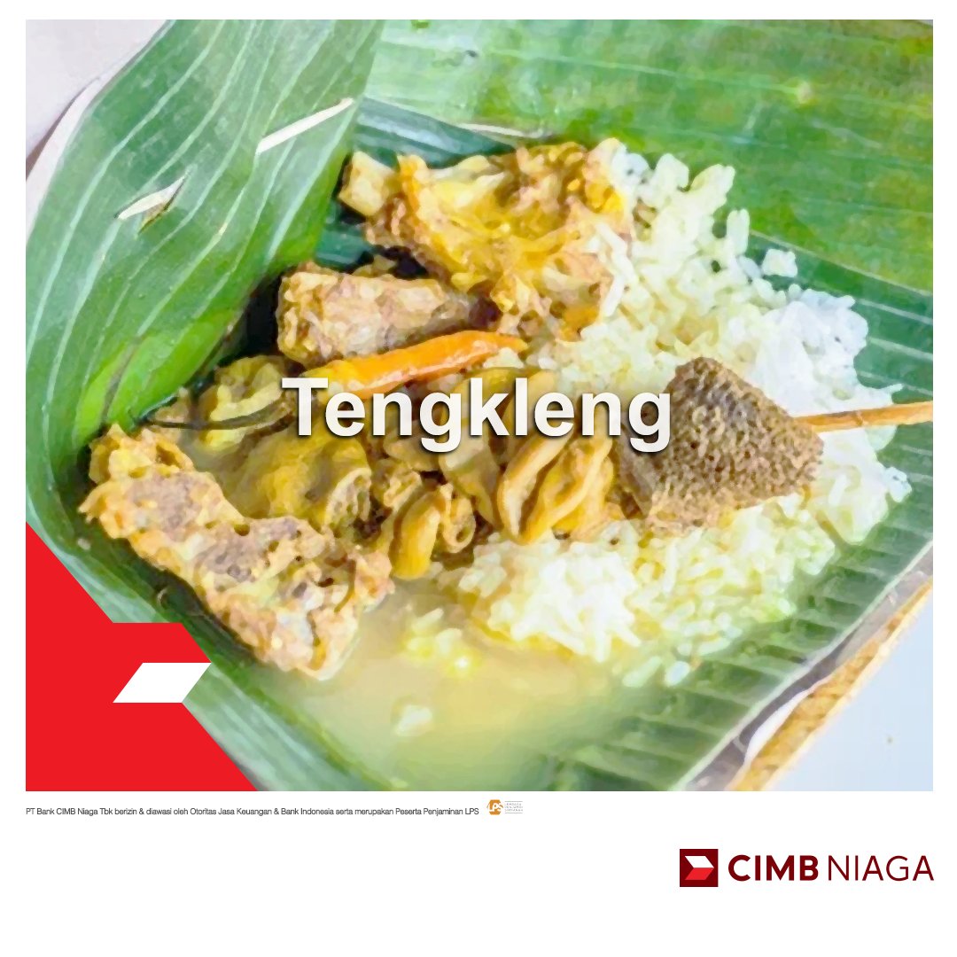 CIMBNiaga's tweet photo. 6. Tengkleng
#Tengkleng merupakan salah satu masakan olahan daging kambing beserta tulang kambing dengan sajian yang mirip seperti gulai.
Harga umumnya sekitar Rp 35.000 ribu/porsi. Hayooo siapa yang suka dengan makanan satu ini?
#CIMBNiaga #CNST #MakananKhas #MakananKhasSurakarta #Surakarta