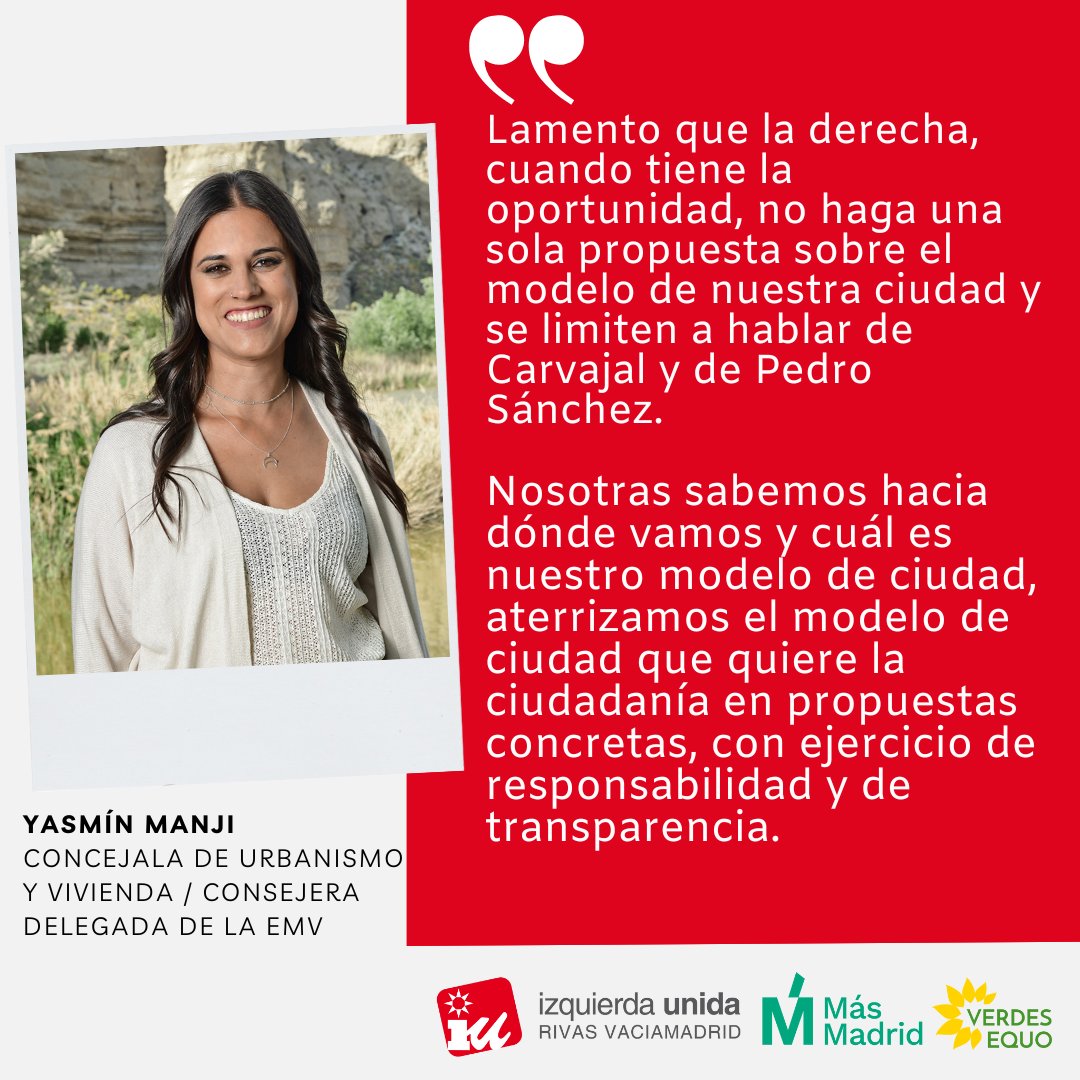 Se aprueban los criterios para la elaboración del Plan General de Ordenación Urbana (PGOU). 

A pesar de las críticas sin propuestas y a pesar de que la oposición prefiera hablar de la Moncloa antes que de Rivas. 

Esto es lo que ha dicho <a href="/caoticayas/">Yasmin🔻</a> 👇👇👇