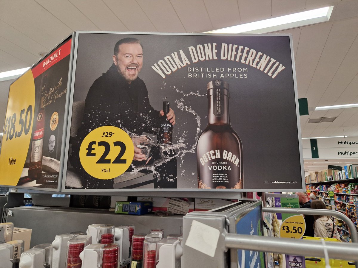 the_jennross's tweet image. Bagged myself an absolute bargain today. At this price, anyone yet to try #DutchBarn go to your nearest @Morrisons That's an order! Remember we've to make @rickygervais rich and happy 😂
@DutchBarnVodka_