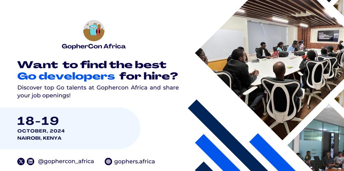 nairobi_gophers's tweet photo. Sheesh you wanna find the best hire 
#Gophercon2024
#GopherconAfrica
Follow @gophers_africa for more information https://t.co/SCwLf8Os7K