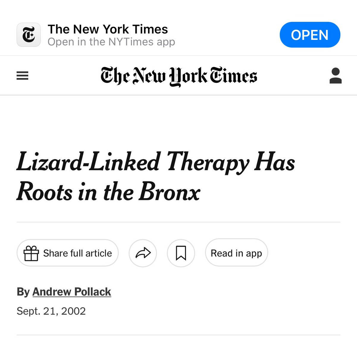 🦎Do u know the link between the VA Medical Center in Bronx, NY (my old stomping ground), Gila Lizard &amp; GLP-1 RA?
Endocrinologist, Dr Eng, at the Bronx VA isolated Exendin-4 from the Gila Lizard venom. The rest is history!
#FLOWtrial 

nytimes.com/2002/09/21/bus…