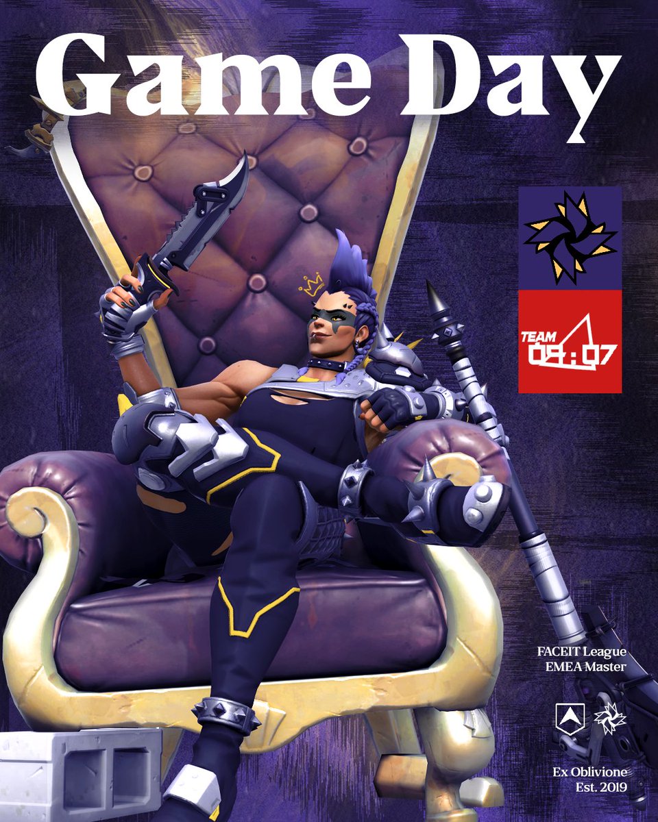 It is time.
Ex Oblivione's journey in FACEIT League S2 begins today!

Game 0⃣1⃣
⚔️ versus <a href="/TeamASquare/">A-Square 🐦‍⬛</a> 0907 🔴
⏰ at 8PM CEST

#IntoOblivion🌑