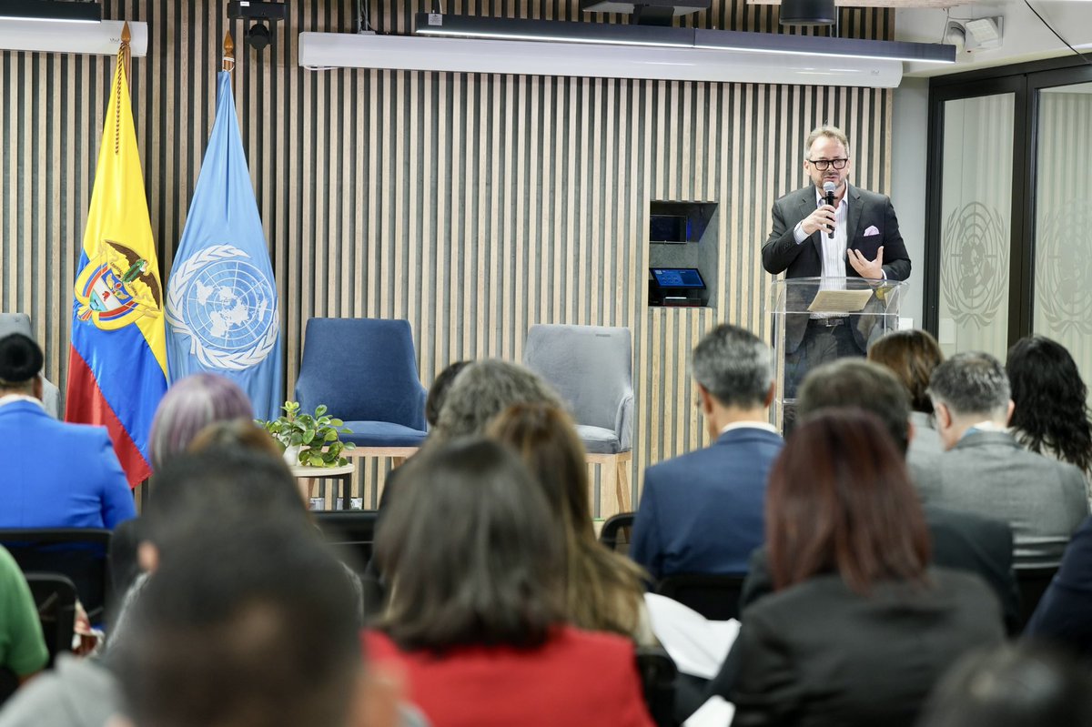 MisionONUCol's tweet photo. Resaltamos el énfasis que el Secretario General de la @ONU_es @antonioguterres ha dado a la agenda de seguridad climática y la necesidad de que se integren enfoques ambientales en las estrategias de mediación y consolidación de la paz. @CGRuizMassieu #COP16Colombia https://t.co/bbWuLfa7ik