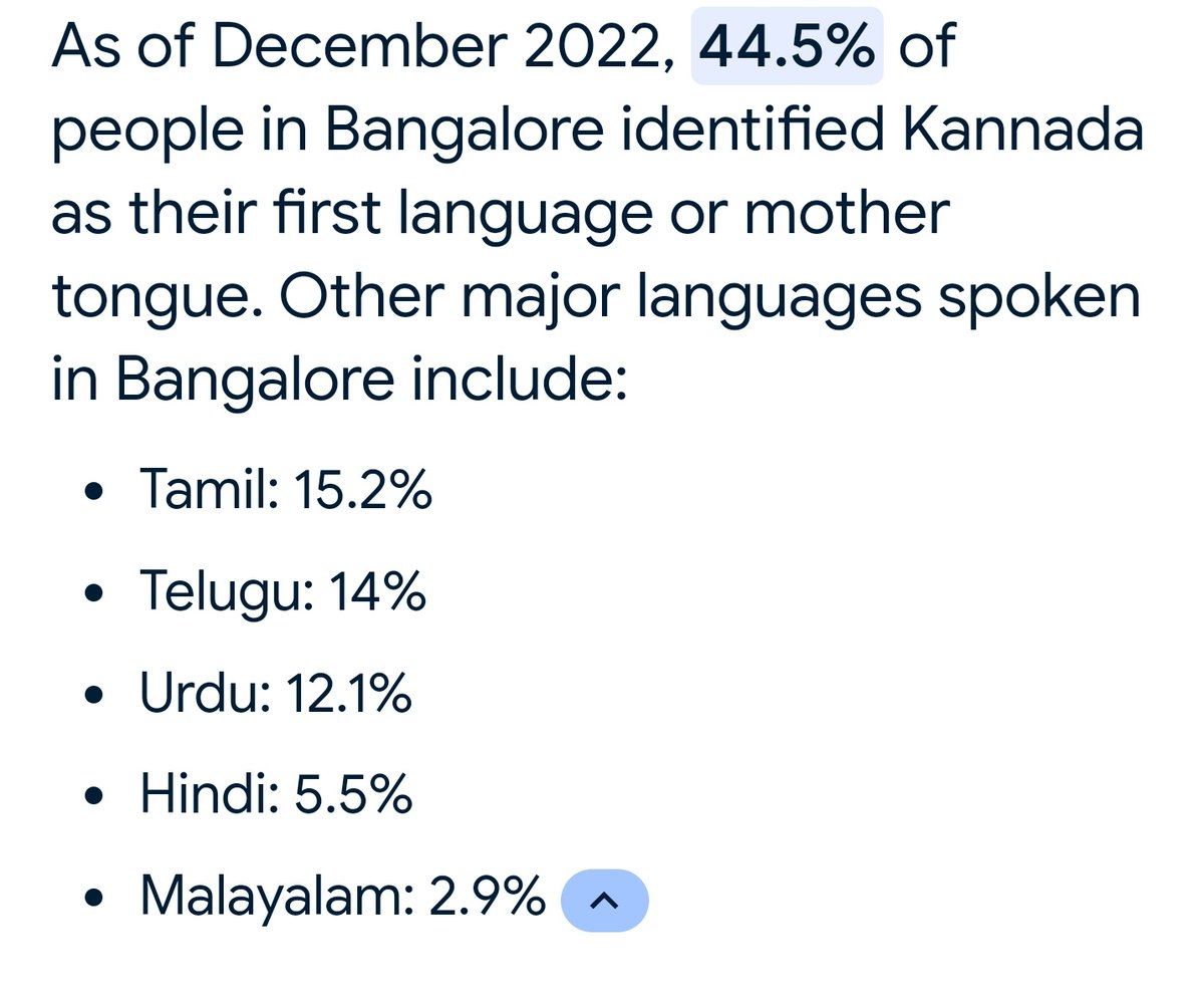 The numbers speak for themselves. Don't label Kannadigas as toxic. If we were, so many people wouldn't have made it their home! Respect local language and culture. That is not too much to ask for. Live and let live. 🙏 #Kannada