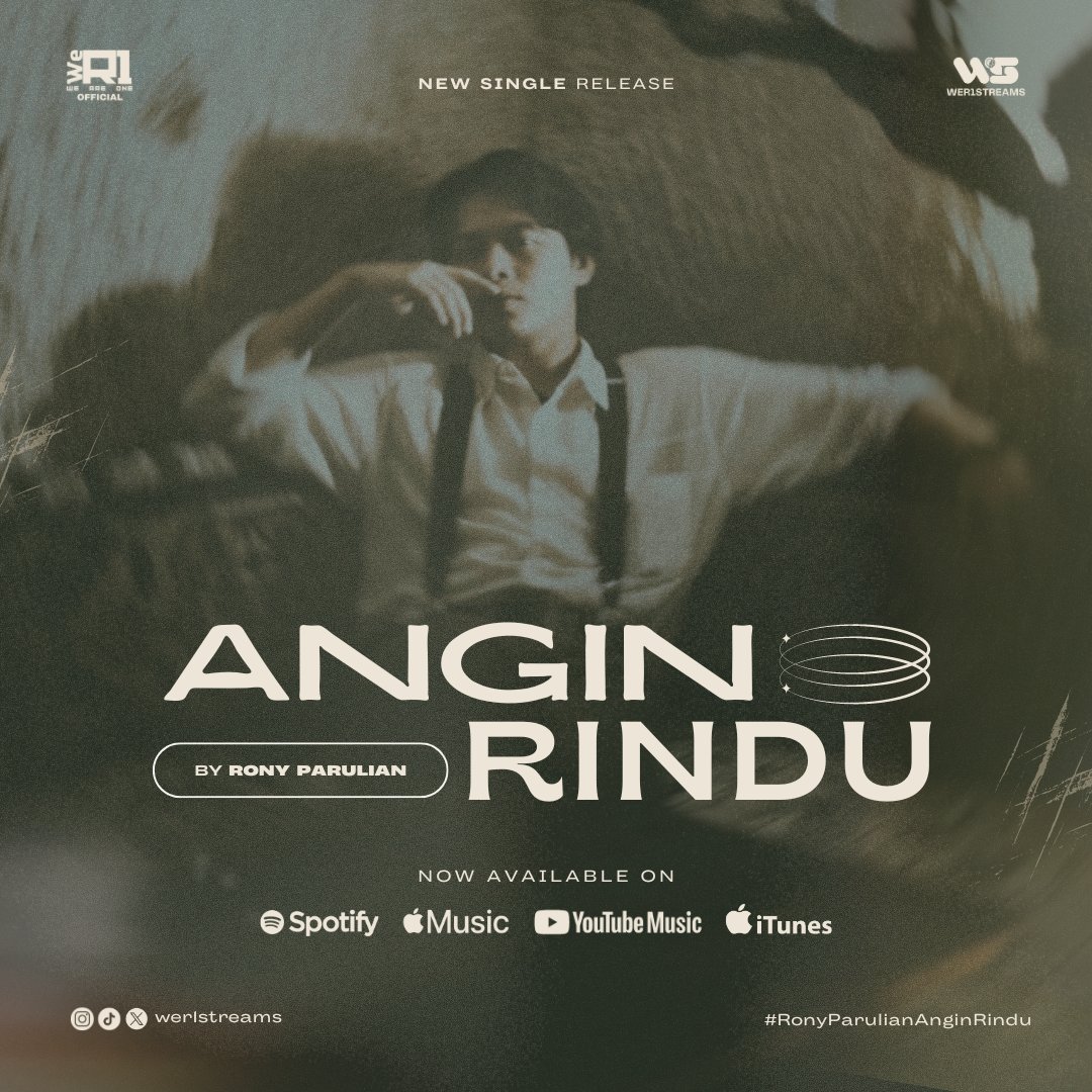wer1streams's tweet photo. The highly anticipated self-written song "Angin Rindu" by Rony Parulian is finally here! Available on all platforms, it's the perfect track to soothe your longing for loved ones.

#RonyParulianAnginRindu 
#RonyParulian https://t.co/nRkBx8t41T