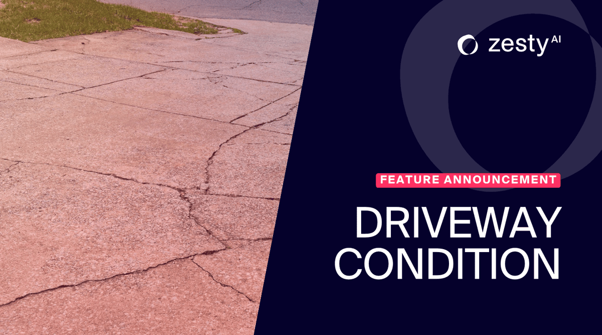 Today we are announcing a new feature: Driveway Condition.

A well-maintained driveway is crucial for property safety and can shed light on the overall maintenance and risk profile of a property. Read about this new feature on our website: bit.ly/3zH8Jla

#insurtech #AI