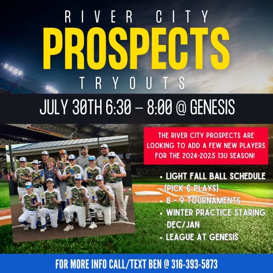 PIASWichitaKS's tweet photo. Tryout information for the 13U River City Prospects: https://t.co/ghvhfZpn50