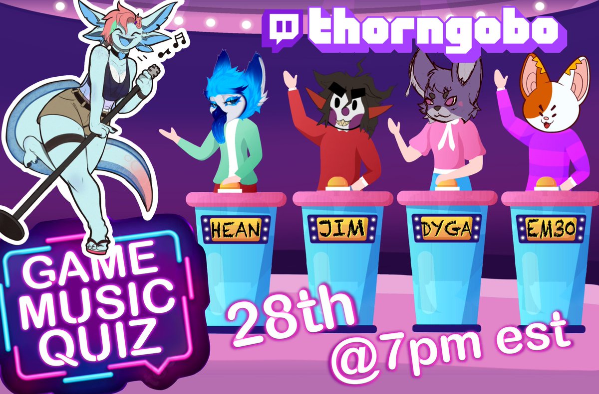 GoboThorn's tweet photo. Do you like video game music? Do you think you know what songs come from where? Then check out this video game music quiz and see if you can do better than our contestants, @HeanOnline @Jim_Gob Dyga and EM30.    Make sure to share this with any friends who like video game music! https://t.co/XenSThcKT1