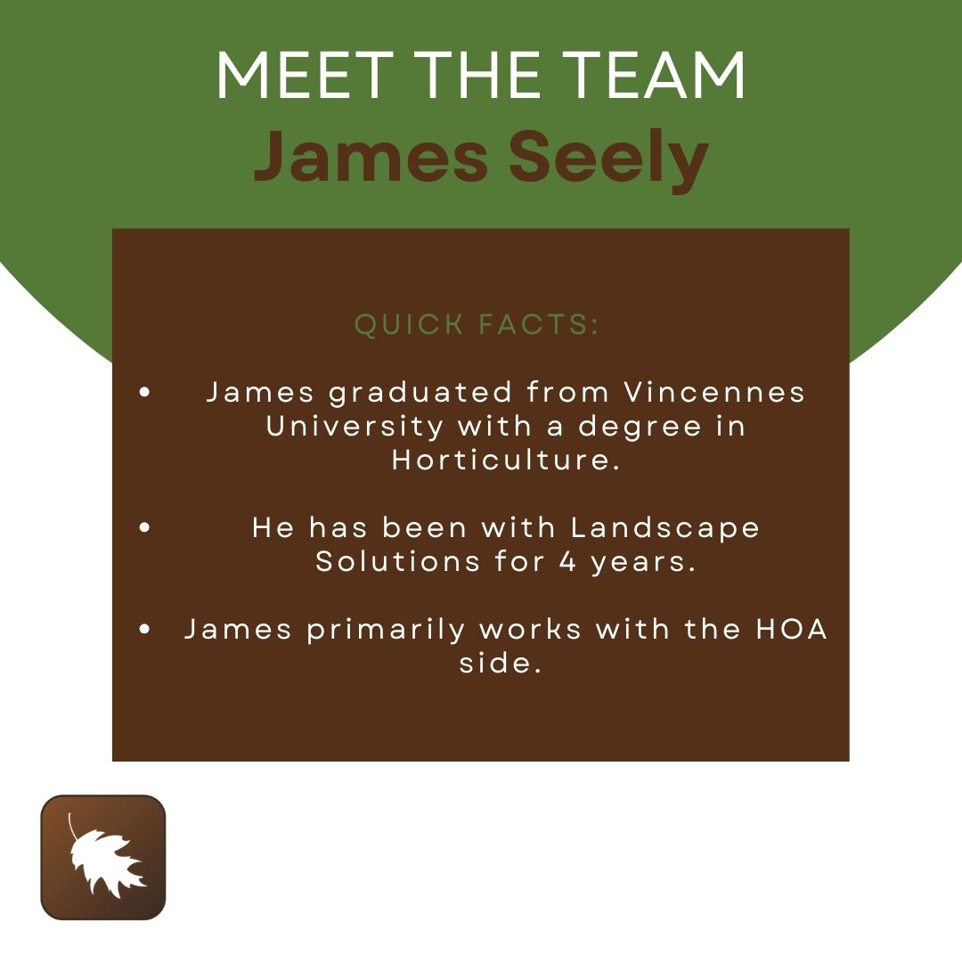 LandSol_IN's tweet photo. On this beautiful Thursday, we are introducing James Seely! He is another one of our celebrated account managers here at Landscape Solutions! 

#employee  #landscape  #landscapesolutions #appreciation https://t.co/bkwspazwLs