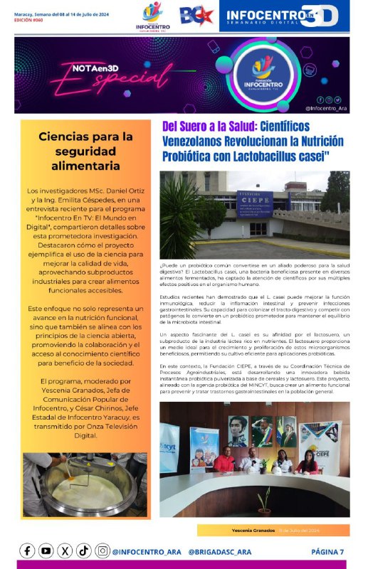 IsisDomingue2's tweet photo. En su semanario digital “Infocentro en 3D”, @Infocentro_Ara resaltó el programa radial de @Iyaracuy que se transmite todos los viernes bajo la conducción de @Yeseg7 y @cesarchirinosya

#VenezuelaObrera
¡Vamos!
@Gabrielasjr
@LaRosaInfoVE
@InfocentroOce https://t.co/QUAT362yop