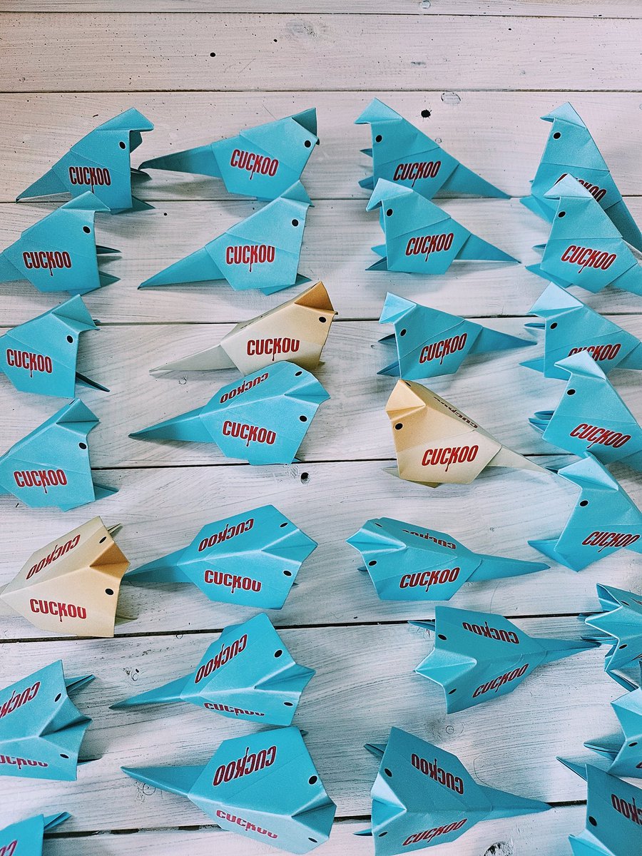 callieuntitled's tweet photo. These lil cuties will be around at #Harrogate to home if you find one! The gold ones get you a free proof of #Cuckoo! π¦π Yes I folded them and will have paper to prove on demand as required. Keep an eye out for them and share if you get one! #TheakstonsCrime #messedupthriller https://t.co/aA5Eqeh8Mu