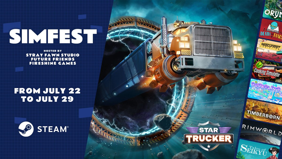 Raw Fury | BLUE PRINCE IS OUT NOW! ๐ (@rawfury) on Twitter photo Fancy a ride in a space truck? ๐โ
The <a href="/SteamSimfest/">Steam SimFest</a> 2024 is now live and <a href="/StarTruckerGame/">Star Trucker</a> is part of this Steam event! ๐
This also means that the Star Trucker demo is BACK, so be sure to do your missions and add the game to your wishlist!
๐ bit.ly/3EbrTys ๐ Fancy a ride in a space truck? ๐โ
The <a href="/SteamSimfest/">Steam SimFest</a> 2024 is now live and <a href="/StarTruckerGame/">Star Trucker</a> is part of this Steam event! ๐
This also means that the Star Trucker demo is BACK, so be sure to do your missions and add the game to your wishlist!
๐ bit.ly/3EbrTys ๐