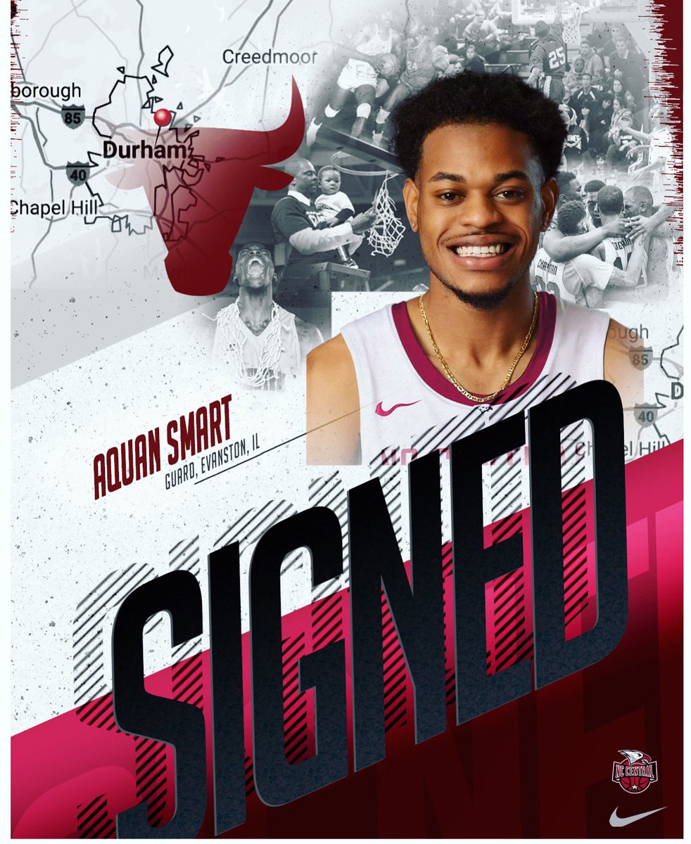 NCCU_MBB's tweet photo. 🗣🗣Eagle Nation,

Join Us In Welcoming Aquan Smart (@aquansmart) To The Eagle Family. Show Our New Eagle Some Love!! 

“Aquan has tons of experience at the wing position. I am Really looking forward to coaching him and his breakdown ability ” @levellemoton

#EarnedNotGiven https://t.co/OmiigABrwT