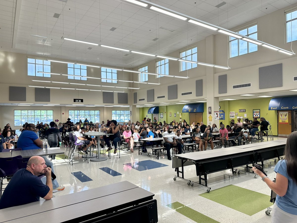 We welcomed the class of 2031 today for our rising six grade camp! We are excited to have them join our Wildcat family at East Cobb Middle School, where we educate with positivity! <a href="/ECMSWildcats/">EastCobbMiddleSchool</a> <a href="/drmitchellaskew/">Mitchell Askew, Ed.D.</a>
