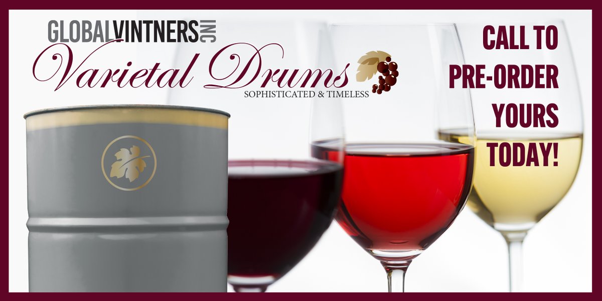 ldcarlsonco's tweet photo. Introducing Global Vintners Varietal Drums! These 200L drums come in 8 different California varietals featuring:

Reds: Cabernet Sauvignon, Merlot, Syrah, Pinot Noir
Whites: Chardonnay, Muscat, Sauvignon Blanc, Riesling

Email us to learn more: ldcarlson@ldcarlson.com
#wineries https://t.co/NPQCb41Ip9