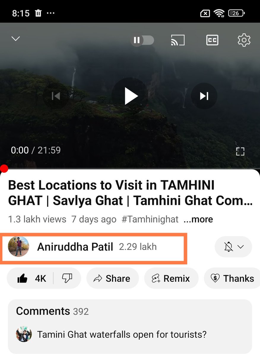 Desi_Chatka's tweet image. “🚨 Alert! 🚨 @CPMumbaiPolice, @MumbaiPolice, please take note &amp;amp; advise vlogger Aniruddh Patil as he performs dangerous stunts in his YouTube videos without precautions/safety. Attached YouTube video for reference. #Alllivesmatters Safety matters! 🙏.

youtu.be/wDlsEJuyJjI?si…