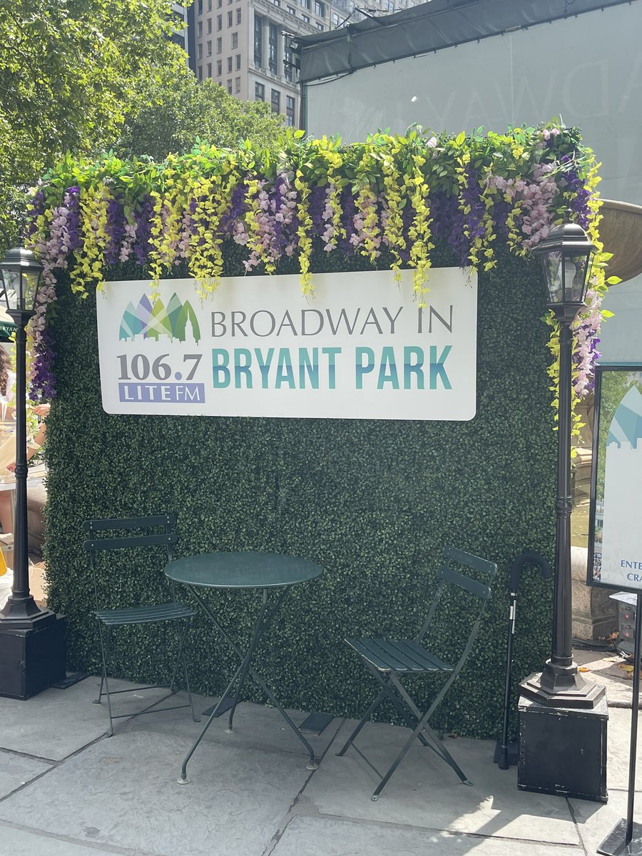 1067Litefm's tweet photo. 🎭🌳 #BroadwayinBryantPark just got even more exciting! Visit our activation booths today for a chance to win tickets to @WhosTommyShow! Don't miss out on the fun and your shot at Broadway magic! 🎟✨ #ColorFun #AMDA #Ricola https://t.co/lIalxJb1Ut