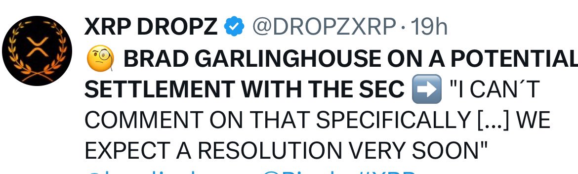 Cobb_XRPL's tweet image. BRAD LITERALLY SAID WE EXPECT A RESOLUTION ‘VERY SOON’

THIS IS THE IGNITION WE HAVE BEEN WAITING FOR TO FINALLY BREAK MACRO RESISTANCE 

BULLISH AF ON #XRP RIGHT NOW