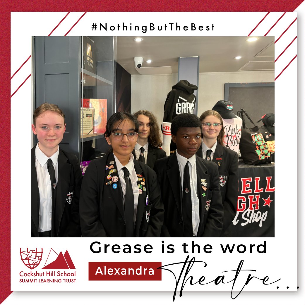 Learners enjoy a trip to 'Rydell High' - Watching Grease at the Alexander Theatre this afternoon. <a href="/Summit_LT/">Summit Learning Trust</a> #NothingButTheBest