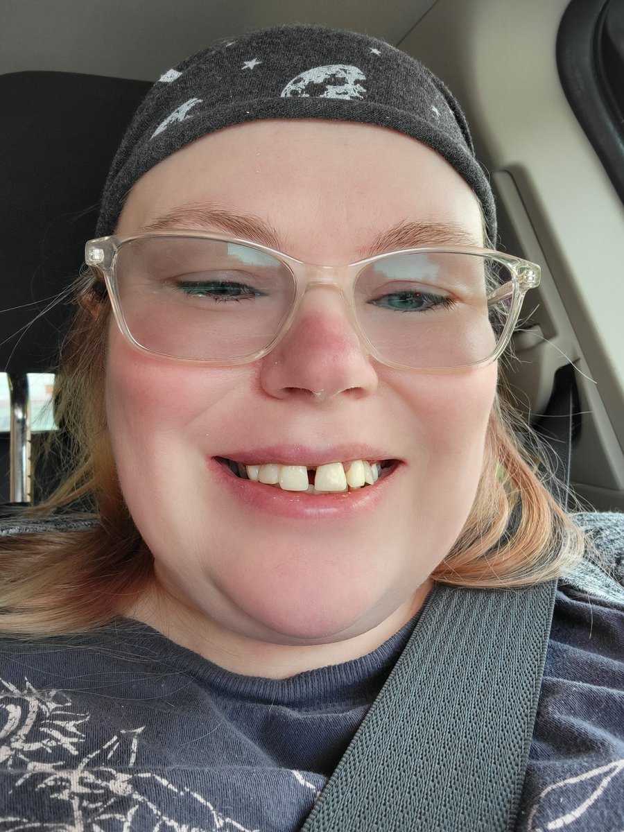 Mental health struggles suck. They affect so much of your life and your physical being. I've been working for a while now to heal and repair. The other day, I took a huge step and got some major dental work done. I can't remember the last time I smiled like this.