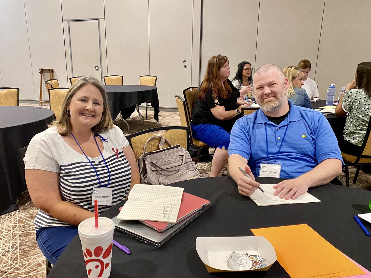 Our Northwest Region CIMCs are hard at work this morning at the NCACTE CTE Summer Conference! <a href="/ashuping05/">Amy Shuping</a> <a href="/HickoryCte/">Hickory City Schools Career & Technical Education</a> @CteWilkes <a href="/catawbaschools/">Catawba Schools</a> #CTEforNC