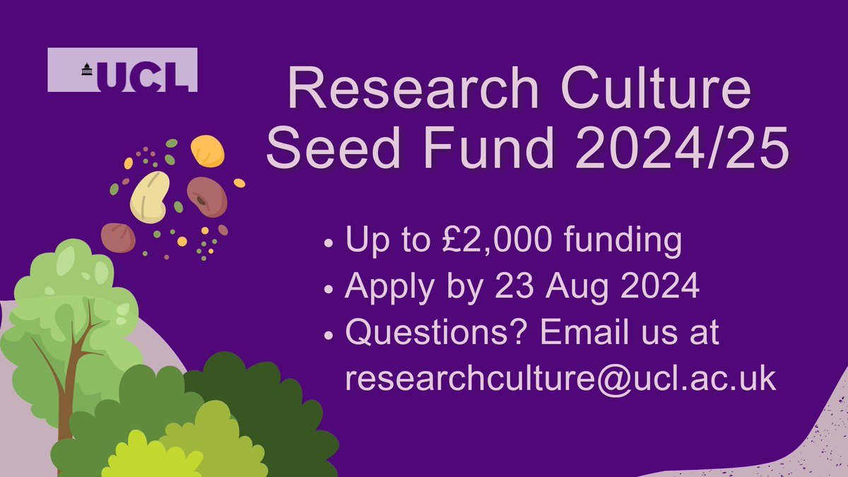 UCL Global Engagement (@ucl_global) on Twitter photo 🌱 A new UCL Seed Fund is launching!
As part of the wider UCL RIGE funding, the Research Culture Seed Fund promotes a positive research and innovation culture @UCL.
Open to all UCL staff & doctoral students. <a href="/UCL_ECRs/">UCL Early Career Researchers</a>, this is your chance!
🔗 bit.ly/3WqlKss 🌱 A new UCL Seed Fund is launching!
As part of the wider UCL RIGE funding, the Research Culture Seed Fund promotes a positive research and innovation culture @UCL.
Open to all UCL staff & doctoral students. <a href="/UCL_ECRs/">UCL Early Career Researchers</a>, this is your chance!
🔗 bit.ly/3WqlKss