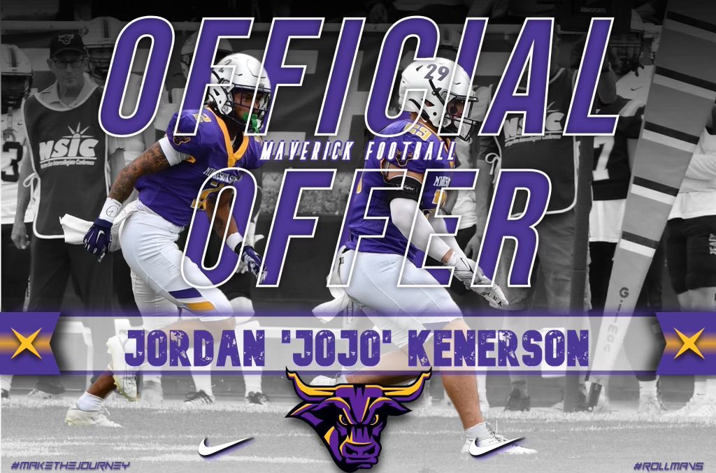 jojokenerson's tweet photo. After a Great team camp over the weekend I was blessed to have a conversation with @HoffnerTodd and receive my 3rd Offer from minnesota state. #RollHerd @Hawks4Football @KoachWeaver @CoachJackson32 @EDGYTIM @maverick_scoop @HSFBscout @AllenTrieu @247Sports https://t.co/muofH7d2b0