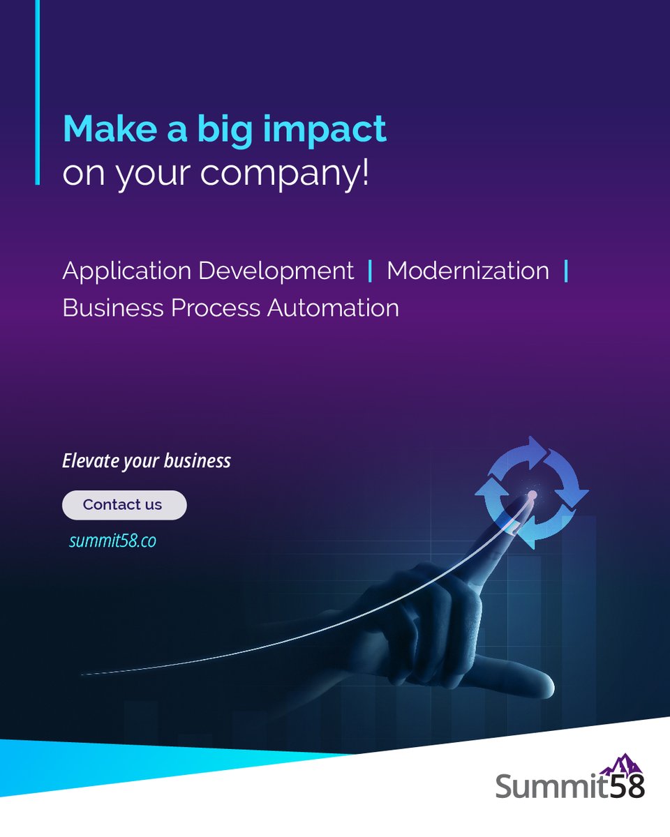 At Summit58, we provide customized solutions to streamline your business processes. This leads to excellent customer experiences, enhancing both your company's efficiency and reputation.
Contact us
lnkd.in/gEdsfTjhContact

#BusinessEfficiency #BusinessStrategy