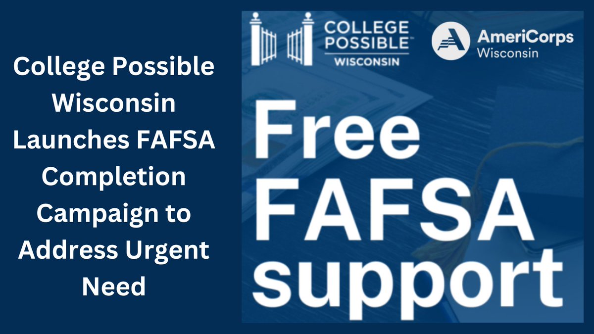 Serve Wisconsin (@servewisconsin) on Twitter photo PLEASE SHARE - <a href="/CollPossibleWI/">College Possible Wisconsin</a> <a href="/AmeriCorps/">AmeriCorps</a> members helping to provide free 1-on-1 support to people completing/updating FAFSA applications through virtual & in-person sessions this July & August.
Info & dates at
collegepossible.org/news/college-p… and collegepossible.org/locations/wisc…
<a href="/WisconsinDPI/">Wisconsin DPI</a> PLEASE SHARE - <a href="/CollPossibleWI/">College Possible Wisconsin</a> <a href="/AmeriCorps/">AmeriCorps</a> members helping to provide free 1-on-1 support to people completing/updating FAFSA applications through virtual & in-person sessions this July & August.
Info & dates at
collegepossible.org/news/college-p… and collegepossible.org/locations/wisc…
<a href="/WisconsinDPI/">Wisconsin DPI</a>