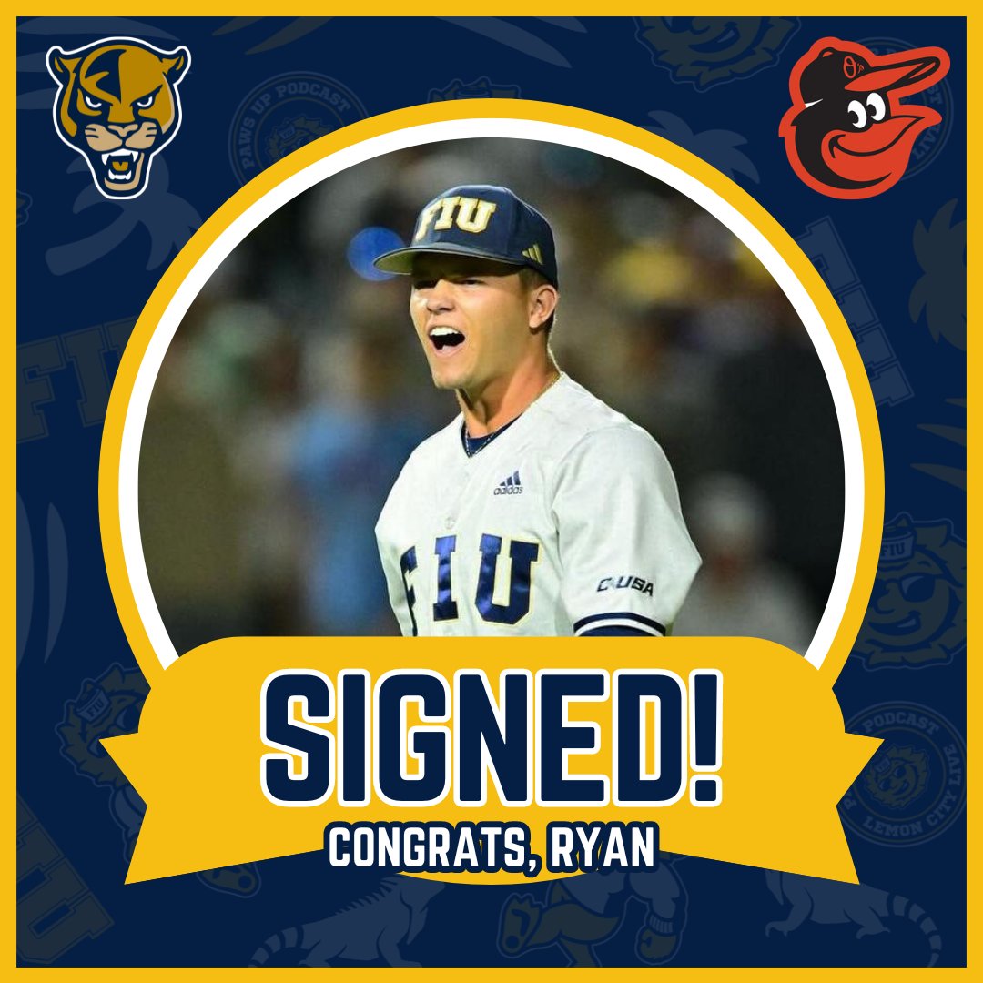FIU PITCHER RYAN CABARCAS HAS SIGNED WITH THE BALTIMORE ORIOLES! 😸

Congrats to Ryan on the achievement, and best of luck in the road ahead! ⚾️

#FIU | #Panthers | #PawsUp