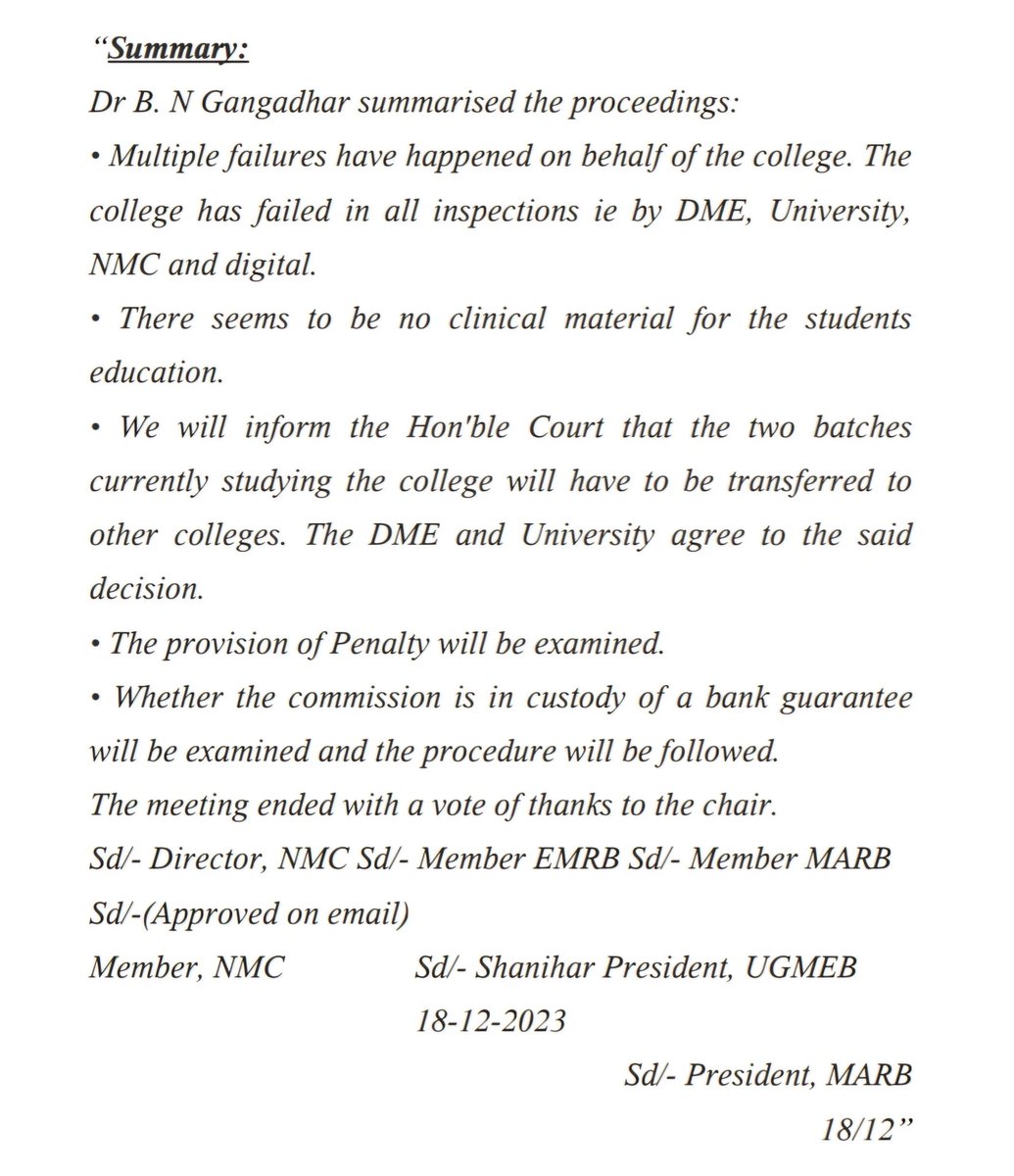 bhalla4312's tweet photo. Here is what the NMC's committee had to say about WMCH, Pathankot: Swaran Salaria has (and continues to) harass students who are protesting against his tyranny. We r hopeful that hon'ble cm sir will help us 🙏#wmcbandkaro @Indian__doctor @karamprakash6 @Puneet_banga_ https://t.co/xo24s7pk1C