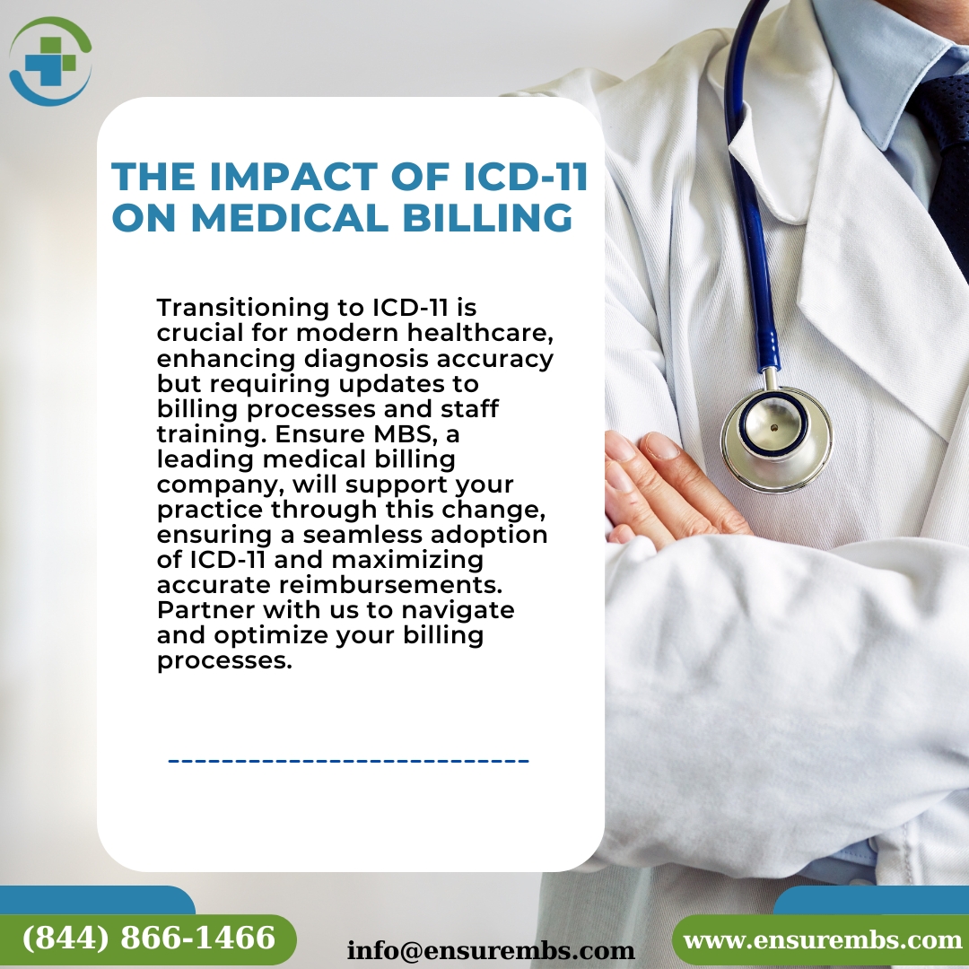 ensurembs's tweet photo. Ready to transition to ICD-11? Get in touch with us for expert guidance and support to ensure your practice is prepared for the future of medical coding.

#EnsureMBS #medicalbilling #healthcare #revenuecyclemanagement #icd11 #practicemanagement #healthcarecoding #icdtransition https://t.co/v4PsRpxweu