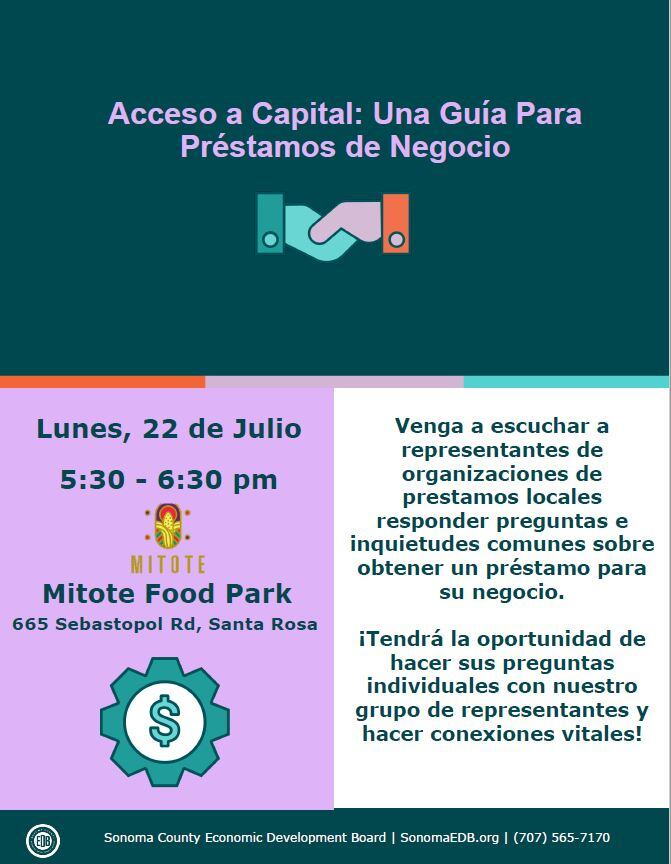 📣Acceso a Capital: Una Guía Para Préstamos de Negocio 💰
22 de Julio ¡GRATIS!
<a href="/CountyofSonoma/">County of Sonoma</a>