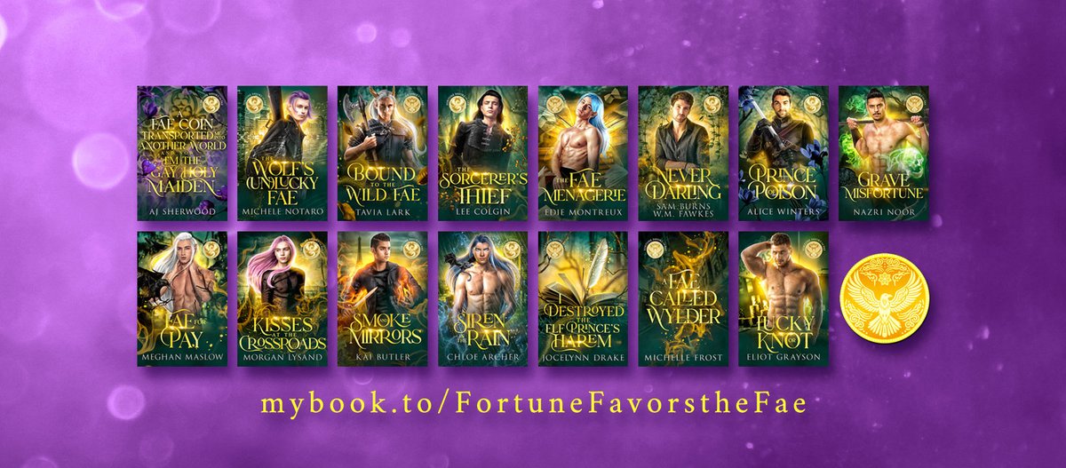 LeeColgin's tweet image. How gorgeous are all our Fortune Favors the Fae covers side by side?? So pretty! #mmfantasyromance #mmromance