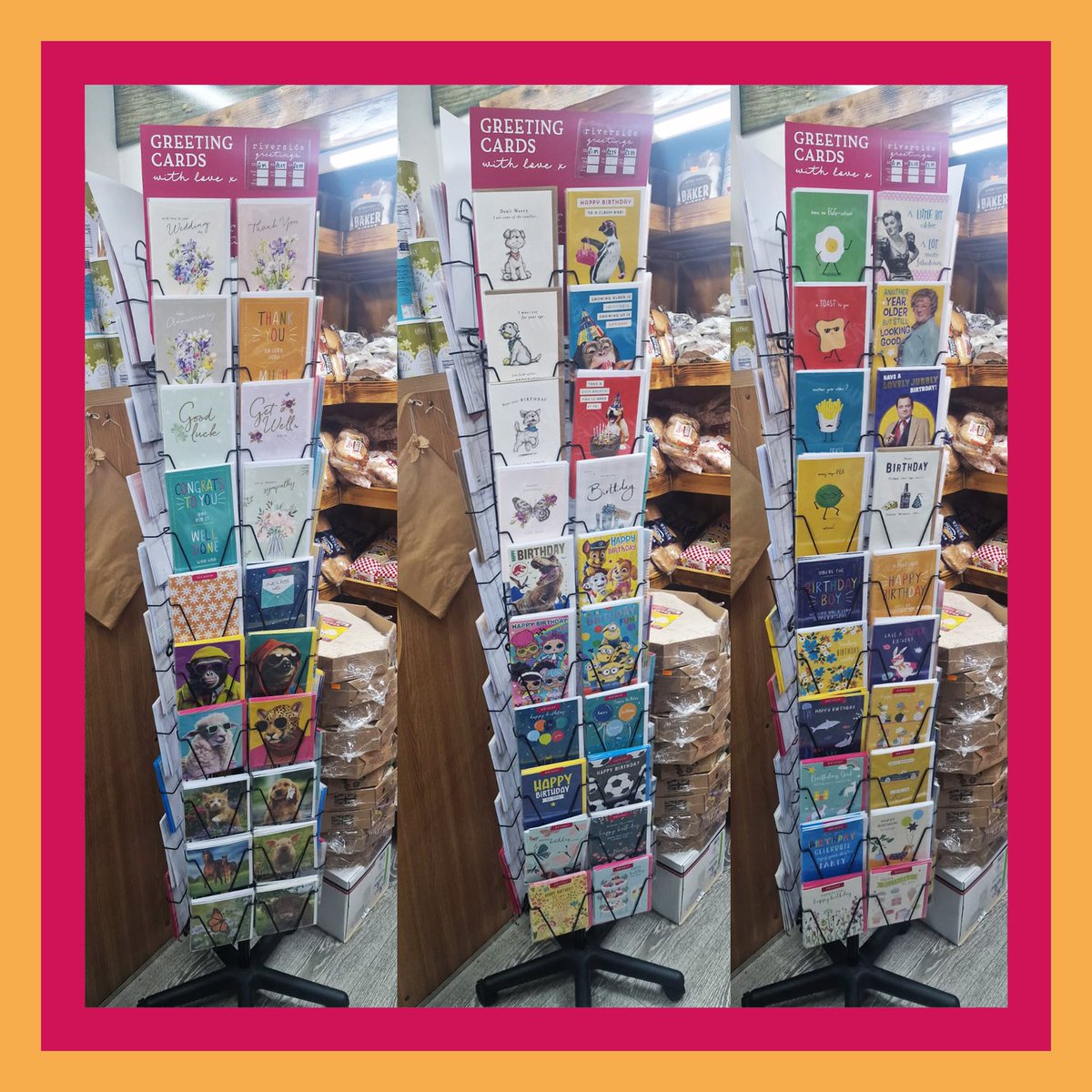 RiversideCards's tweet image. Our spinners are an excellent solution for displaying cards in your stores, especially when space is limited.

We dedicate a lot of time and effort to planning our displays and ranges to work for you, maximizing your sales and profits ⭐️

#greetingcarddesign #riversidegreetings