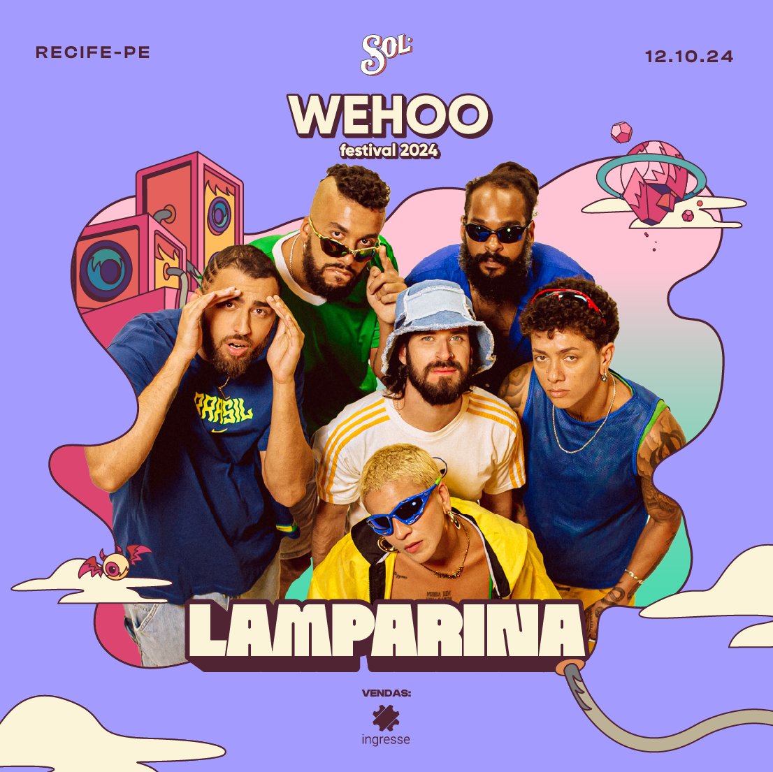 Os nossos queridos <a href="/Lamparina_ofc/">Lamparina</a> estão chegando no Wehoo com esse som gostoso que a gente ama!
.
🗯️ Nosso grito cria o nosso mundo
📆 12 de Outubro
🎟️ Vendas Ingresse
#Wehoo #wehoofestival