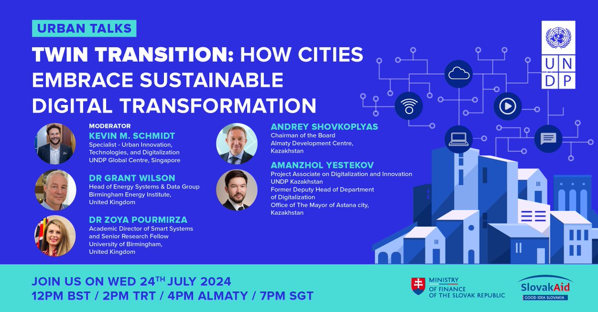 Join us for a conversation on how cities drive #DigitalTransformation through #DigitalTwins, with UK's <a href="/DrIAGWilson/">Grant Wilson</a> and <a href="/ZPourmirza/">Zoya Pourmirza</a>, and #Kazakhstan's <a href="/ASHOVK_IMAGINE/">Andrey Shovkoplyas</a> and Amanzhol Yestekov.

🗓️ Wed July 24 | ⏰ 14:00 Istanbul time
🔗 Register: bit.ly/4d9QdR5