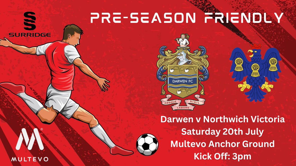 Never been so excited for a pre-season friendly!! We will be there <a href="/DarwenFC/">Darwen FC</a>