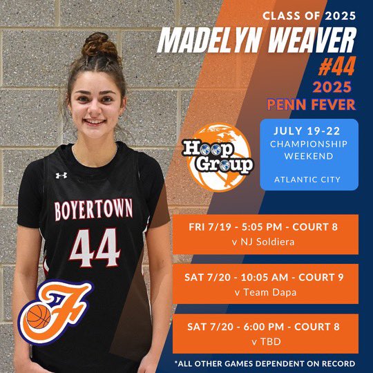Madelyn Weaver (@mweaver2025) on Twitter photo Championship weekend in AC! Looking to have a great tournament! <a href="/FeverForceAAU/">Fever & Force AAU</a> <a href="/hgsl_girls/">Hoop Group Girls</a> Championship weekend in AC! Looking to have a great tournament! <a href="/FeverForceAAU/">Fever & Force AAU</a> <a href="/hgsl_girls/">Hoop Group Girls</a>