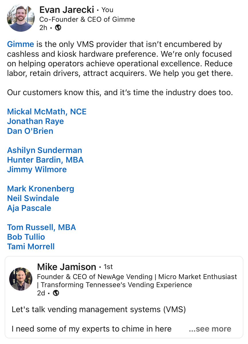It’s time the industry knows. #GimmeVMS

linkedin.com/posts/evanjare…