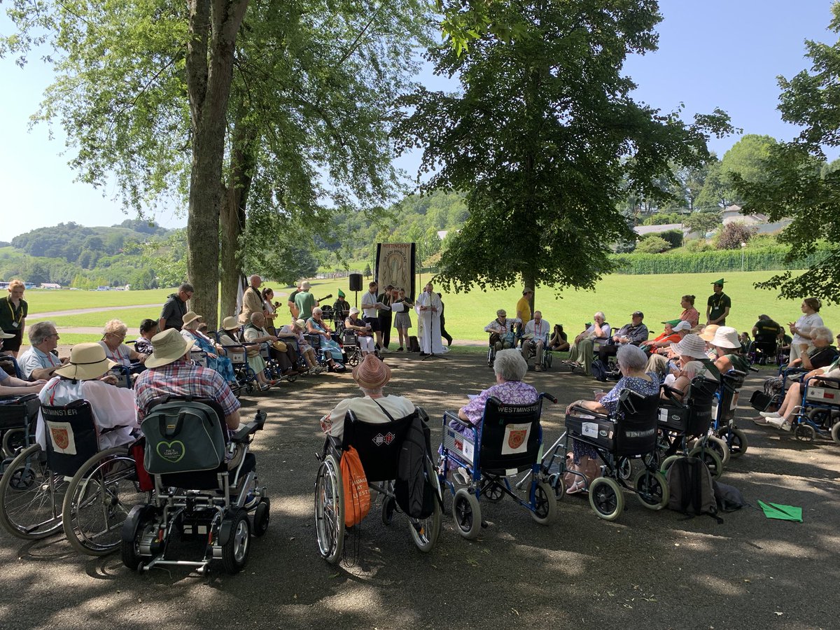 Our last full day in Lourdes began with a very prayerful &amp; emotional Mass with the  Sacrament of the Sick. In the afternoon the young people were again in action at the ‘Geste de L’eau, the Procession of the Sacrament of the Sick &amp; later this evening the Marian Procession.