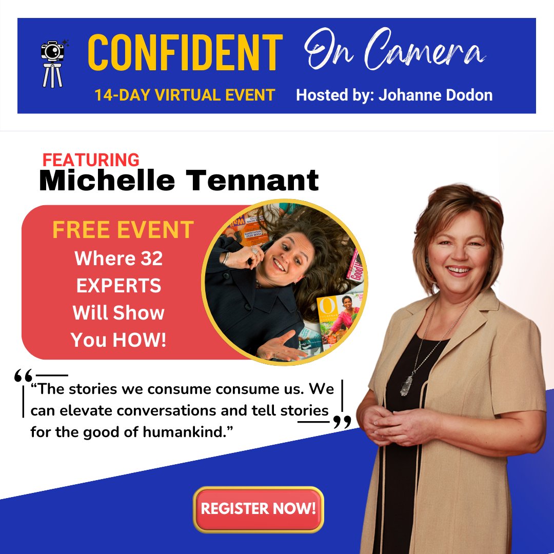 Wasabi Publicity (@drewgerberpr) on Twitter photo Happening Next Week! Don't Miss Out!
Join <a href="/MichelleTennant/">Michelle Tennant, MA</a> for the Transform Your On-Camera Confidence Summit – Covering Everything from Mindset to Makeup and Beyond!
Register for free today:: summit.confidentoncamerasummit.com/MichelleTennant
#CameraConfidence #Summit2024 Happening Next Week! Don't Miss Out!
Join <a href="/MichelleTennant/">Michelle Tennant, MA</a> for the Transform Your On-Camera Confidence Summit – Covering Everything from Mindset to Makeup and Beyond!
Register for free today:: summit.confidentoncamerasummit.com/MichelleTennant
#CameraConfidence #Summit2024